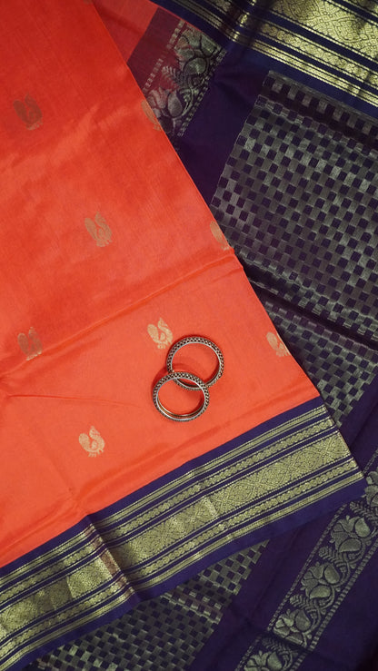 Pure Silk Cotton -Orange