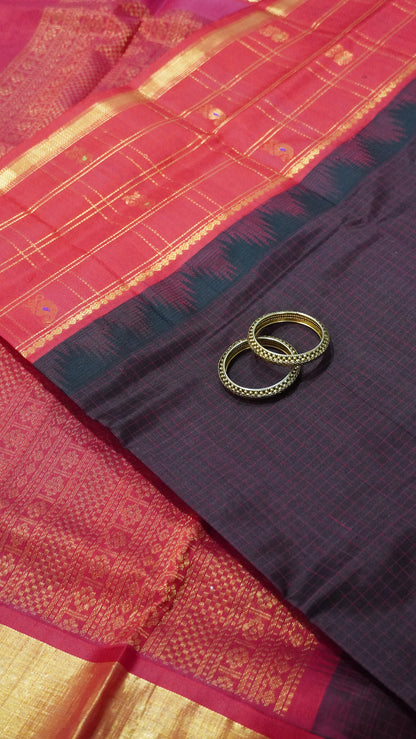 Pure Silk Cotton-Maroon