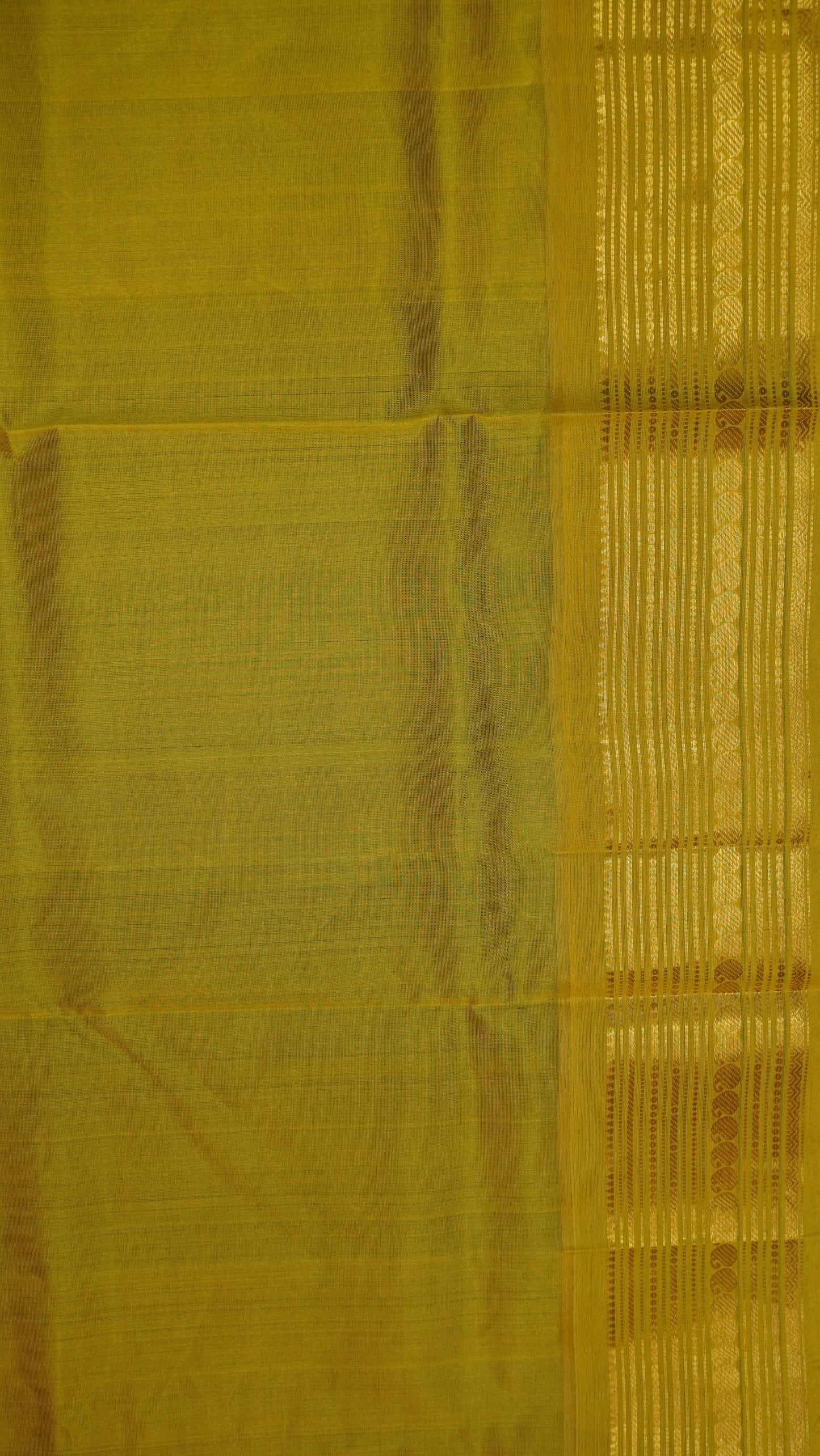 Pure Silk Cotton-Korvai Border Red