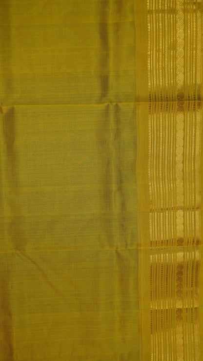 Pure Silk Cotton-Korvai Border Red
