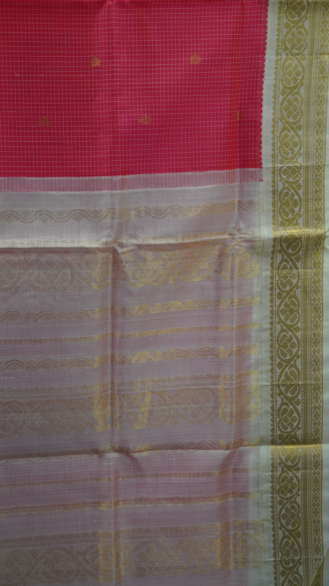 Pure Silk Cotton- Mini Checks Pink
