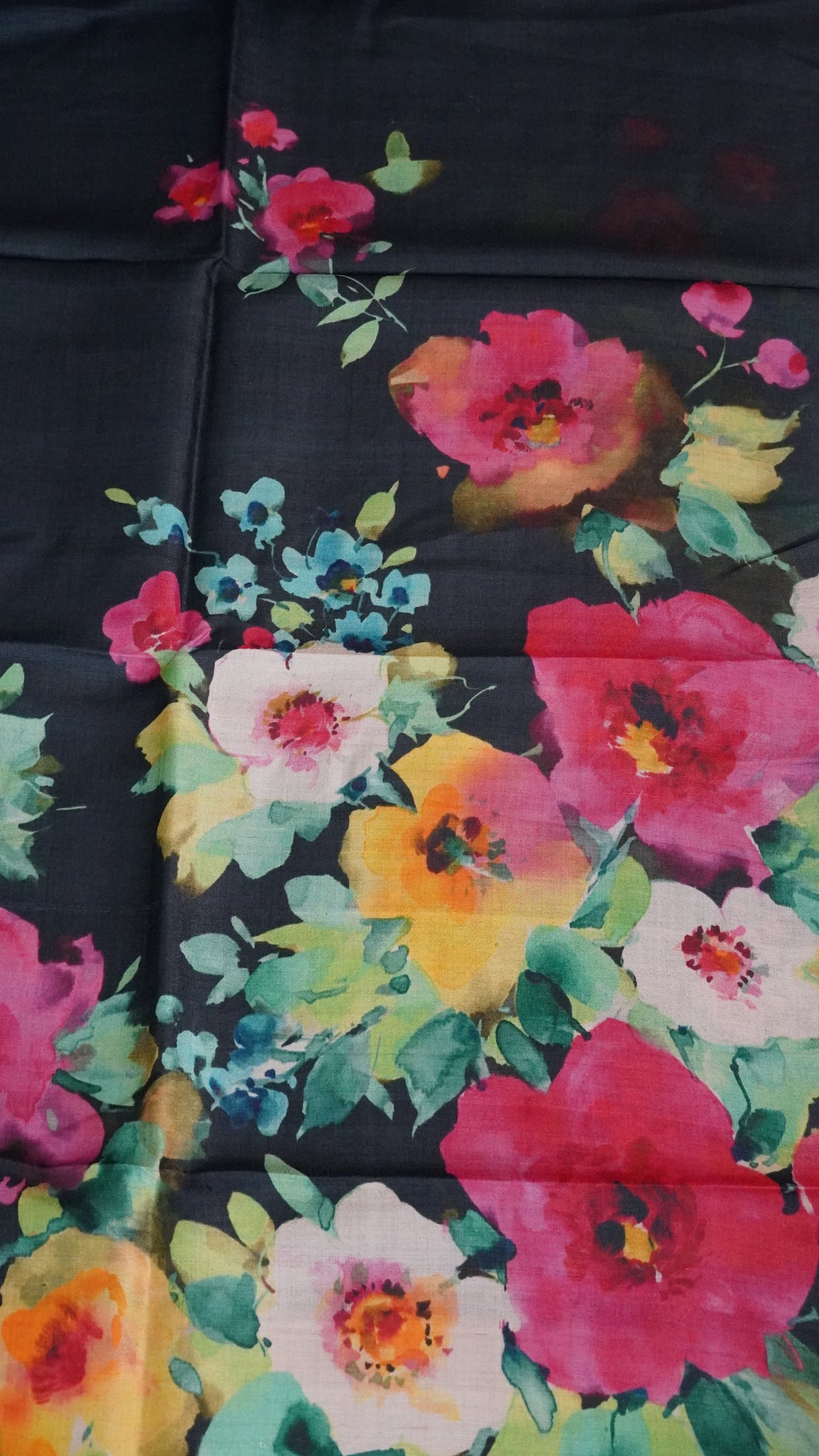 Pure Tussar Saree - Floral Grey