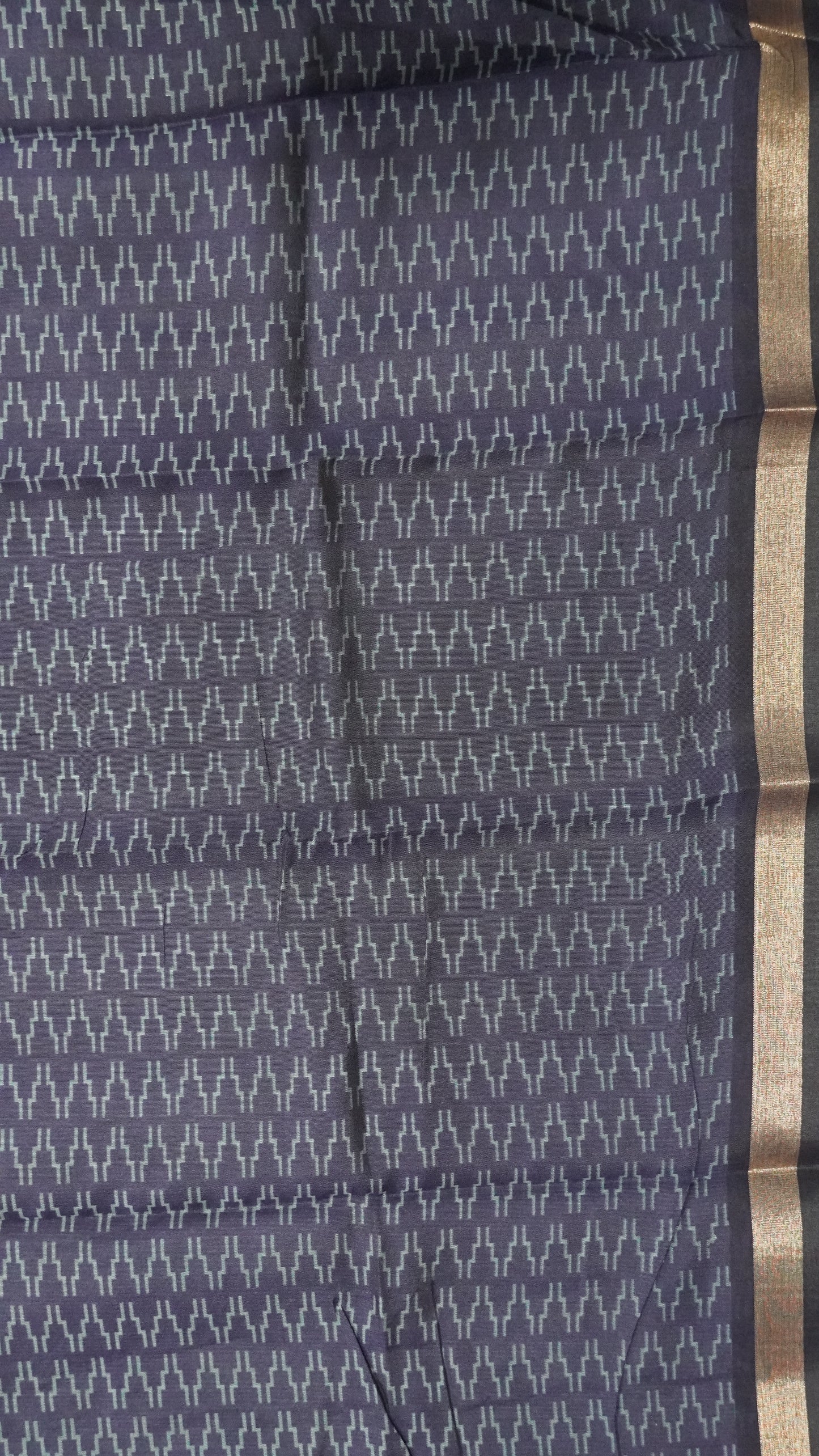 Malai Cotton Saree - Greyish Blue