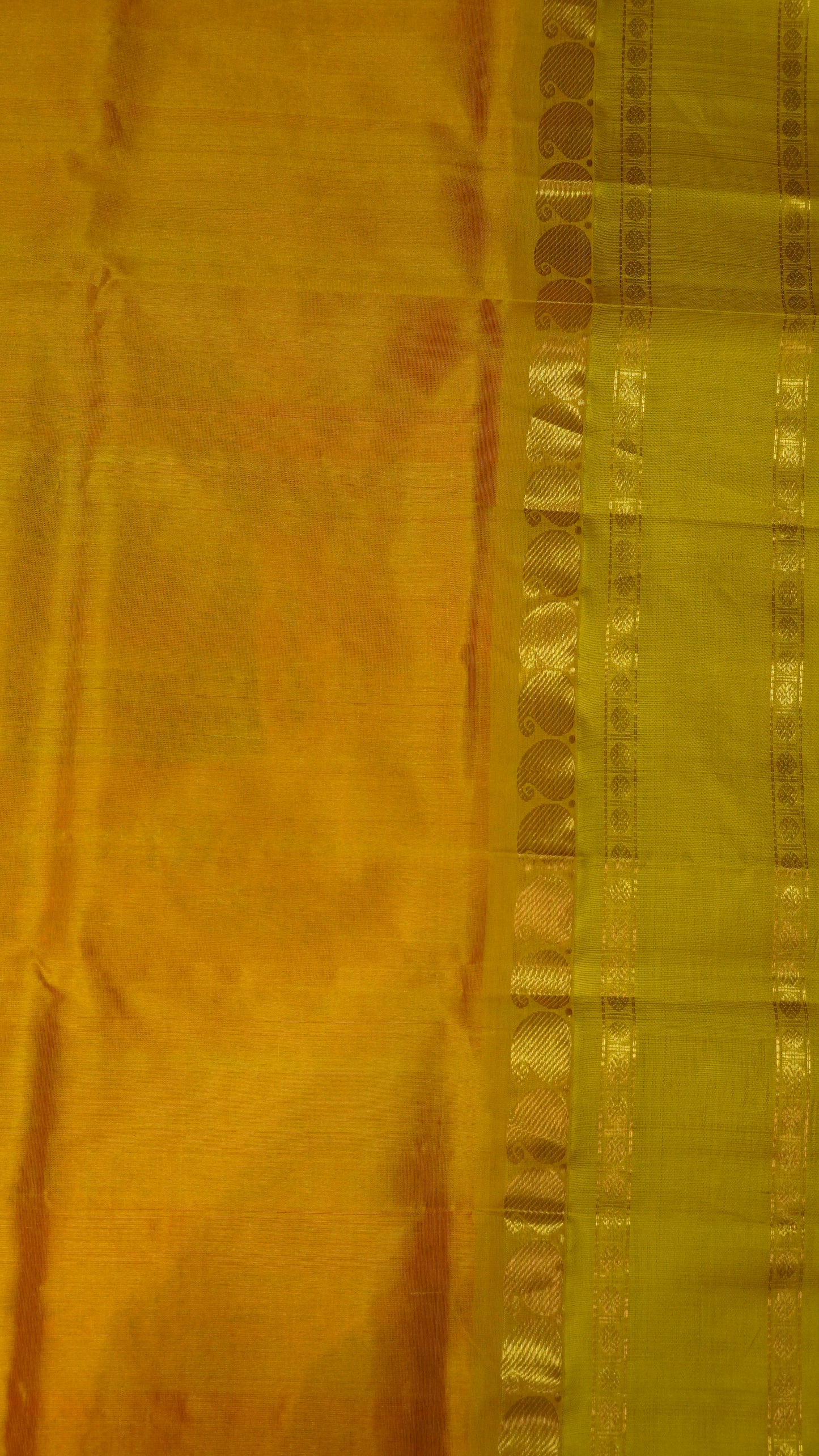 Pure Silk Cotton- Zari Checks Orange