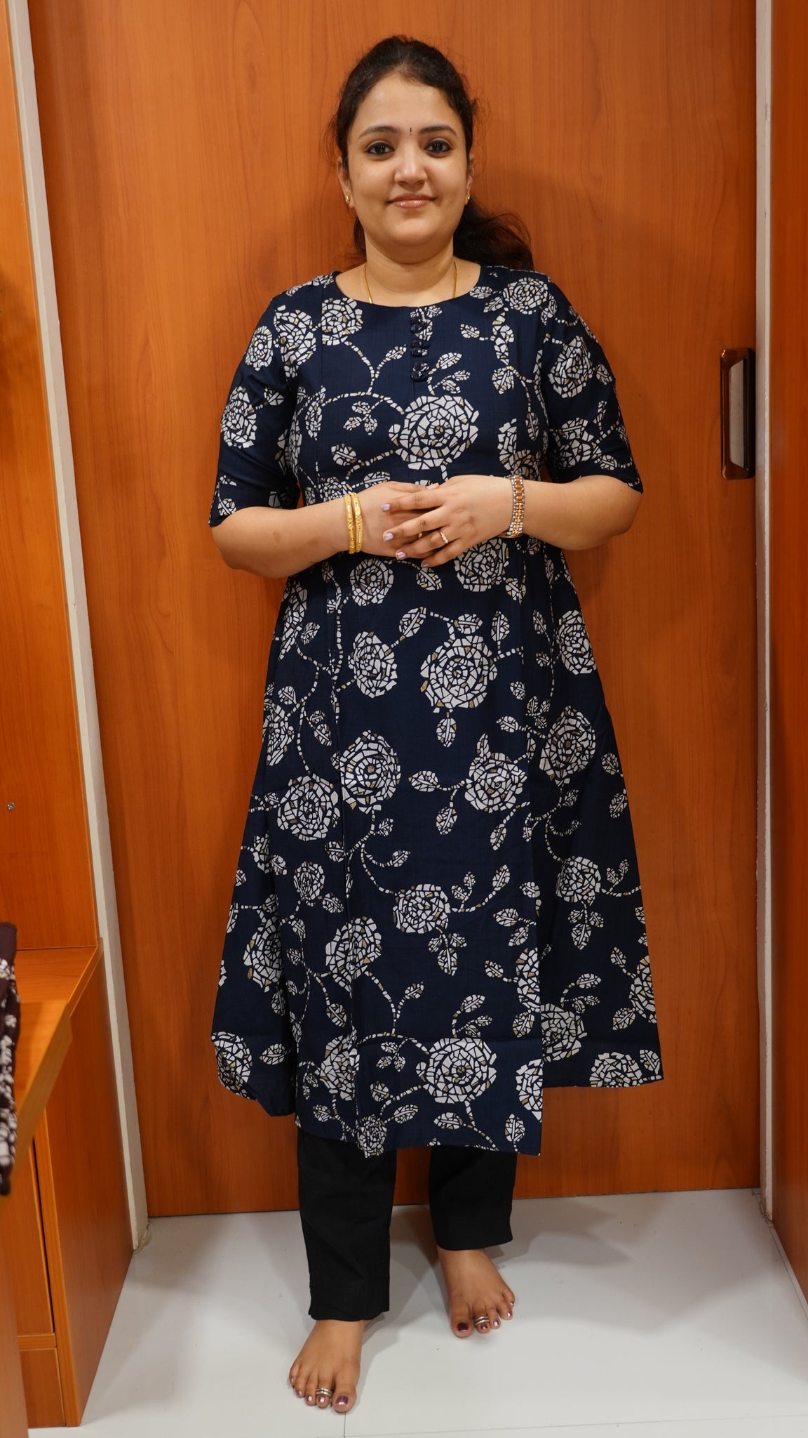 Kurti -A line Floral Pattern