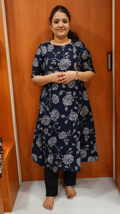 Kurti -A line Floral Pattern