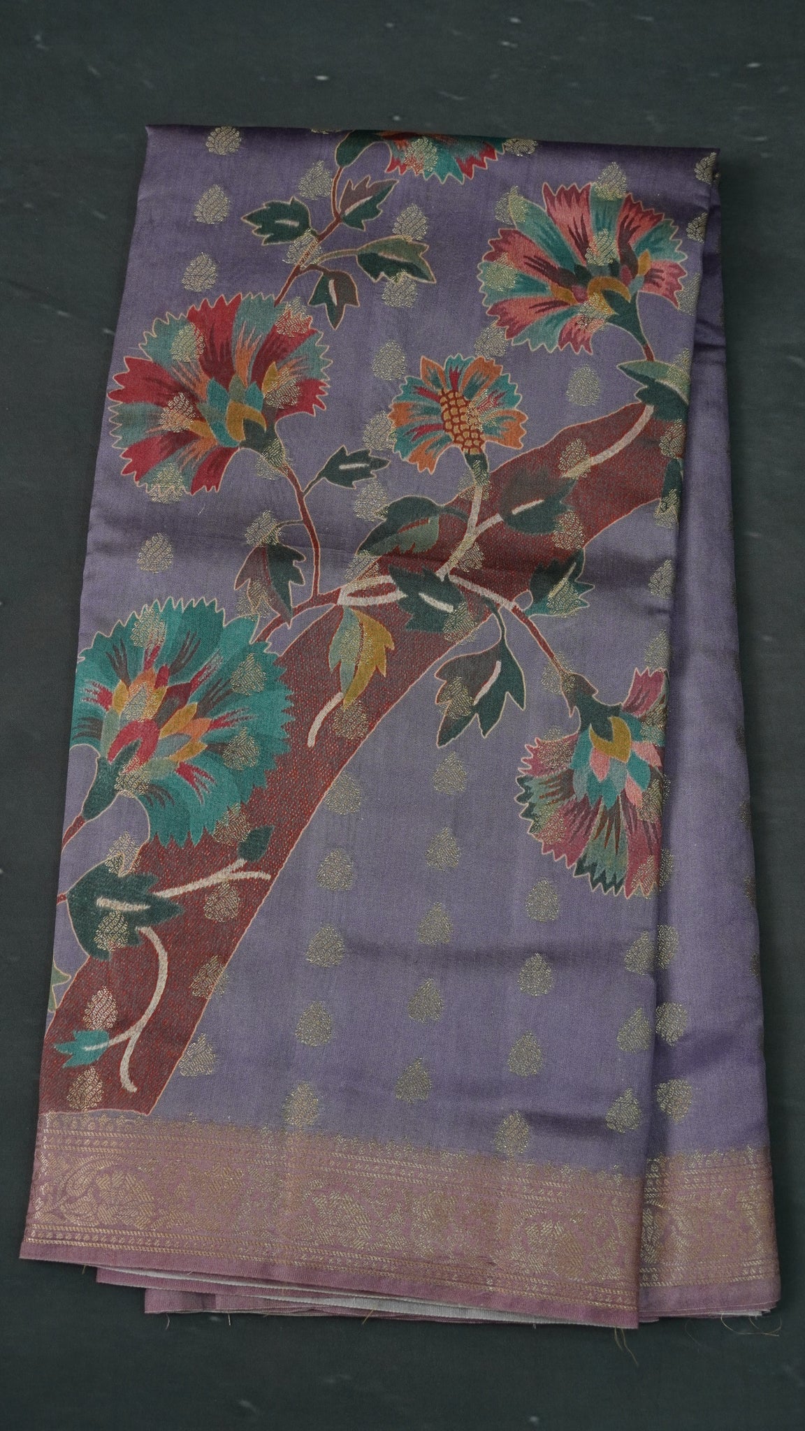 Pure Banarasi Saree Chiniya Silk - Lavender