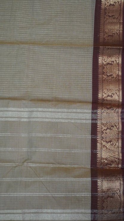 Chettinad Cotton Saree - Sandal