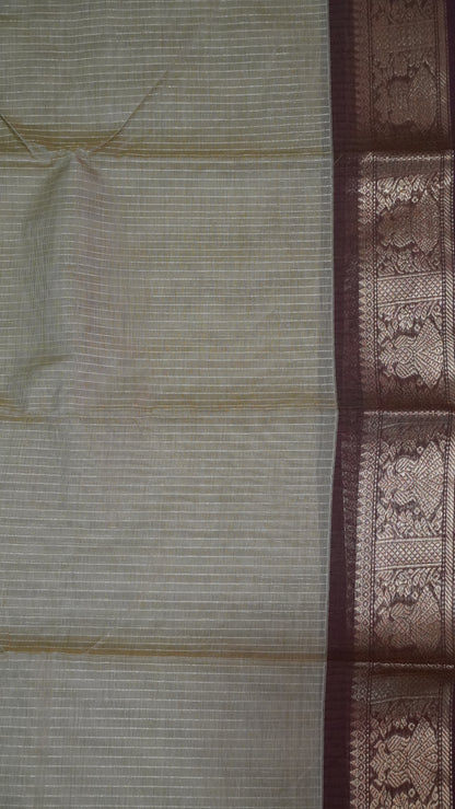 Chettinad Cotton Saree - Sandal