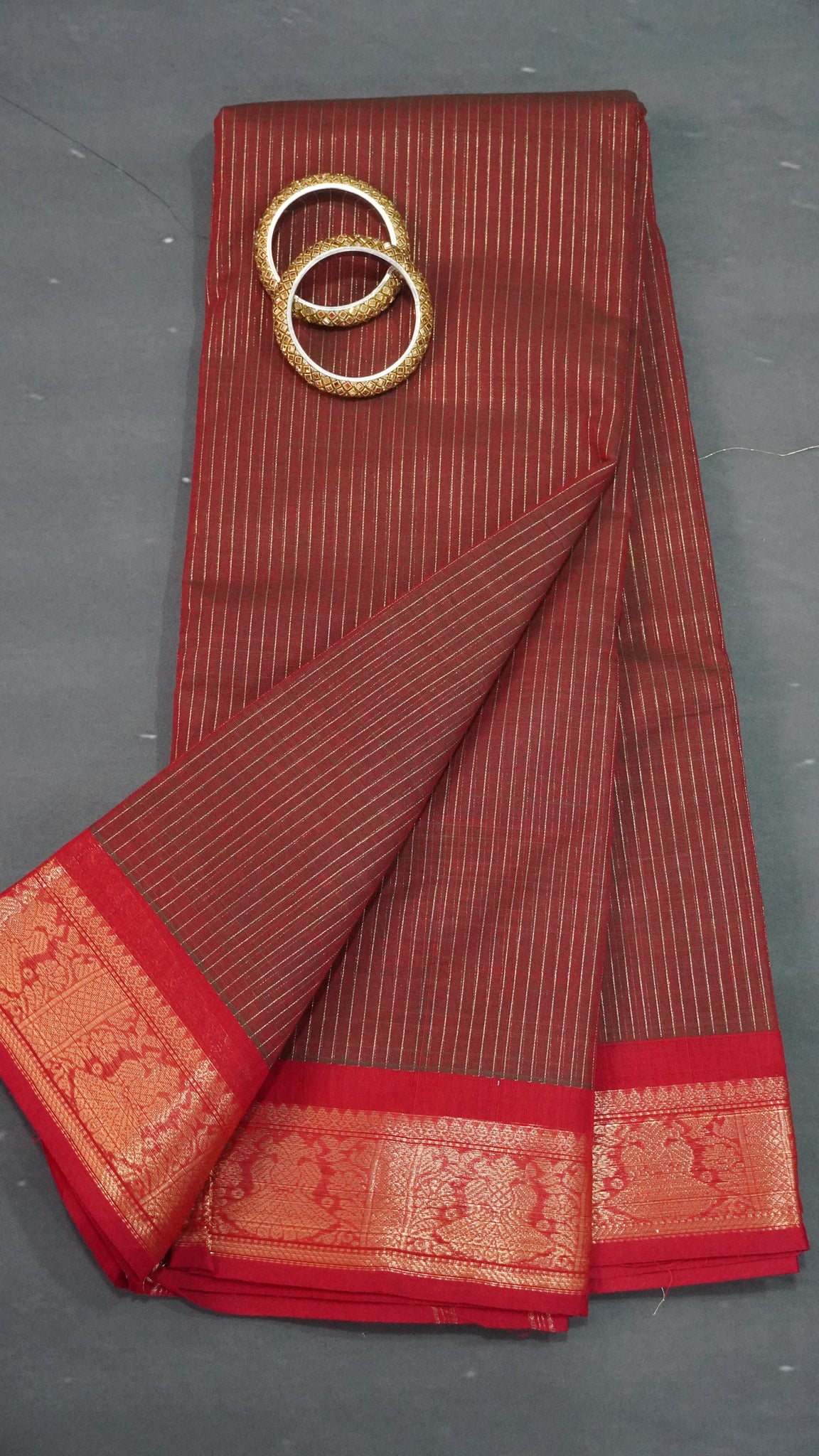 Chettinad Cotton Saree - Maroon