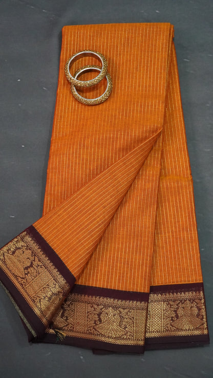 Chettinad Cotton Saree - Mustard