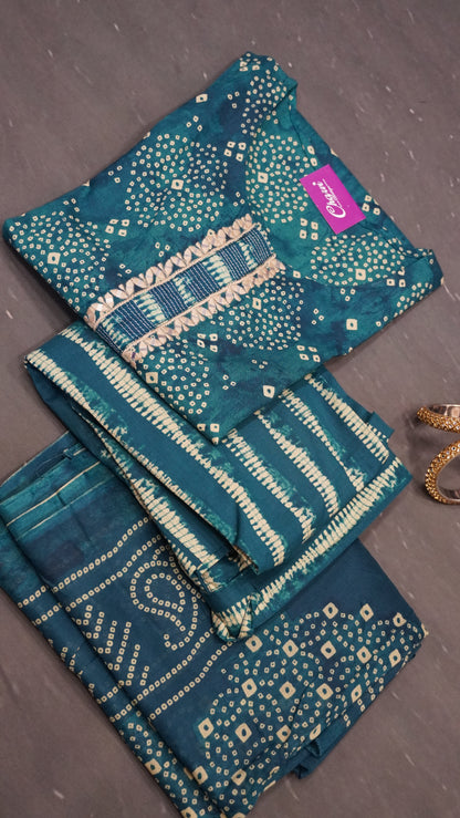 3 Pcs Bandhini Salwar Set