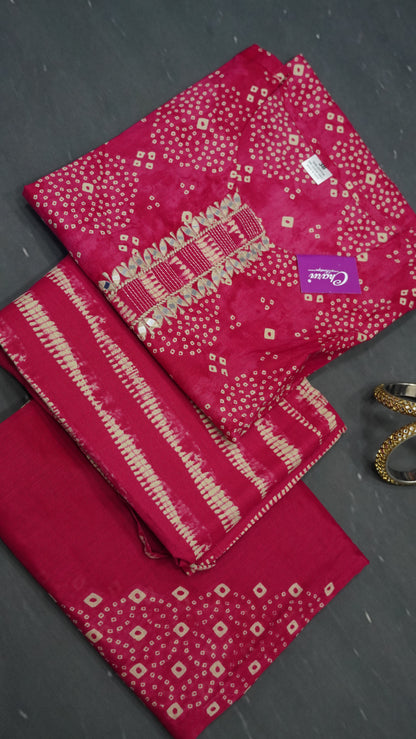 3 Pcs Bandhini Salwar Set