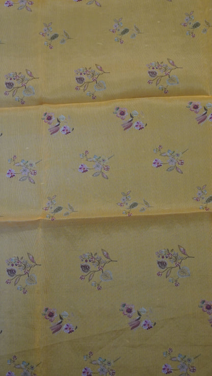 Kota Saree - Mirror Work Yellow