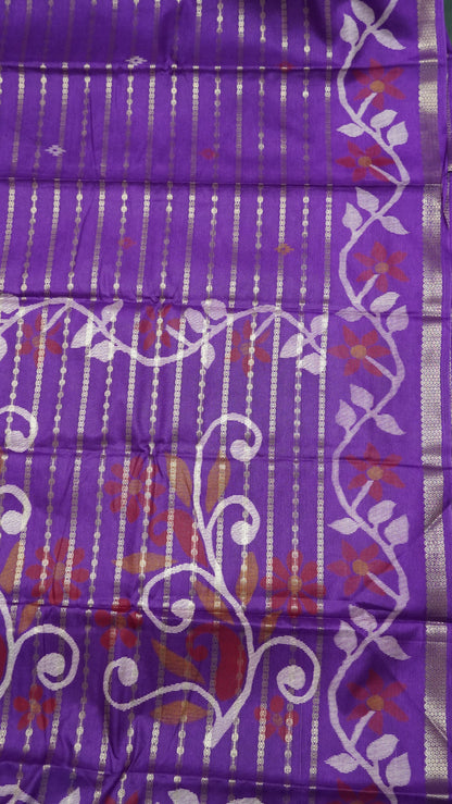 Dola Silk Saree - Body Zari Purple