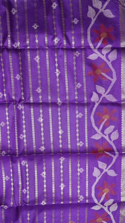Dola Silk Saree - Body Zari Purple