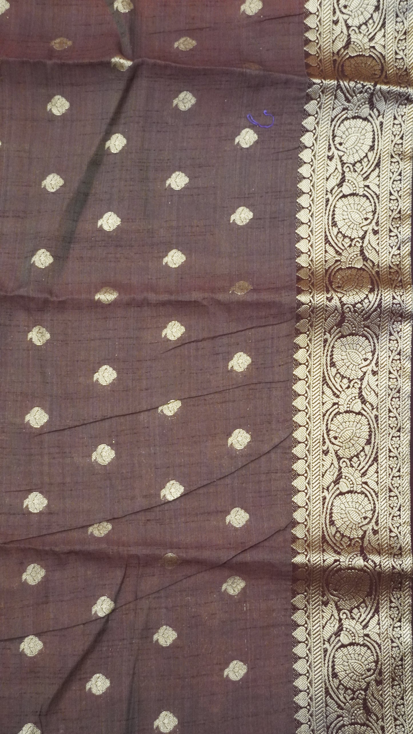 Viscose Saree- Rust Orange- Brown