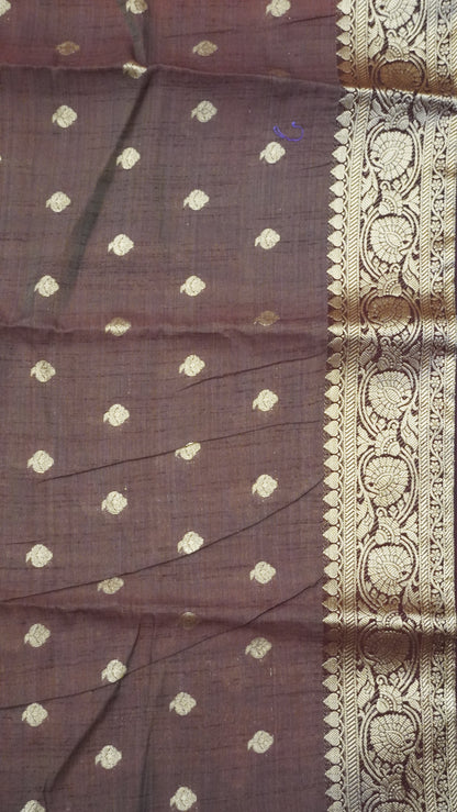 Viscose Saree- Rust Orange- Brown