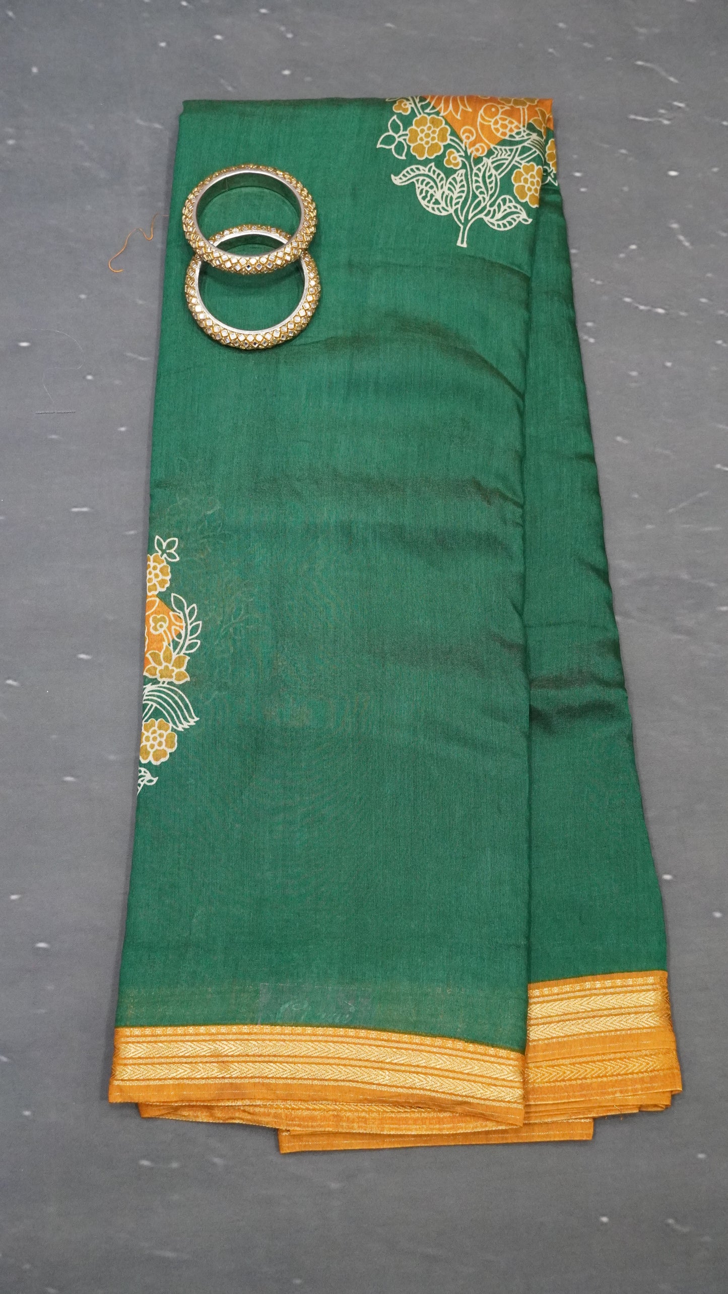 Soft Viscose Saree-Green