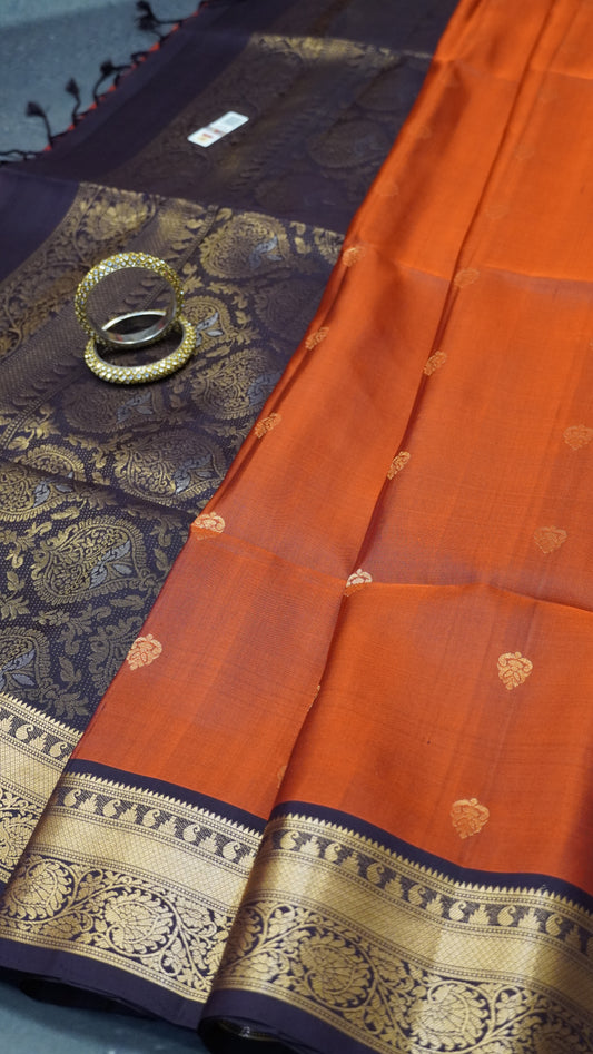 Pure Soft Silk Saree - Honey Leaf Buta