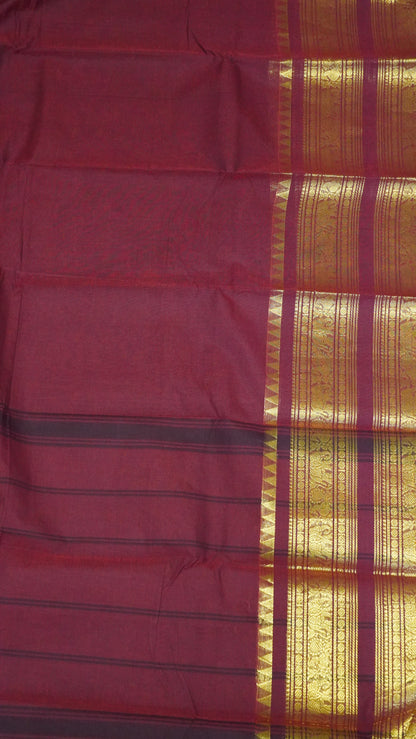Chettinad Cotton Saree - Maroon