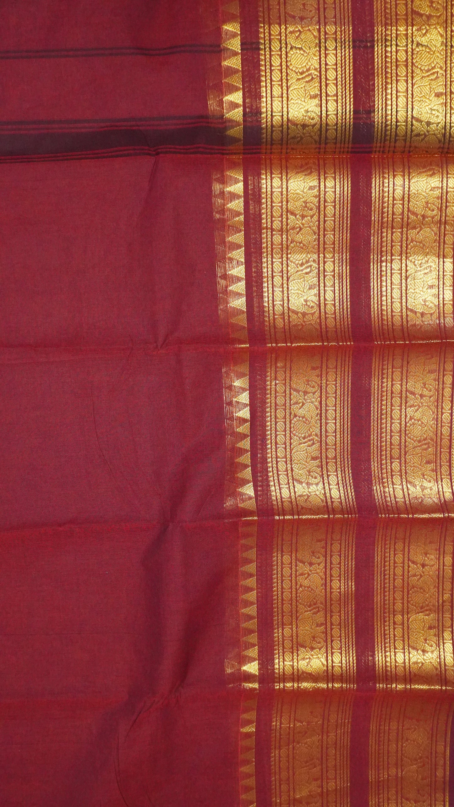 Chettinad Cotton Saree - Maroon