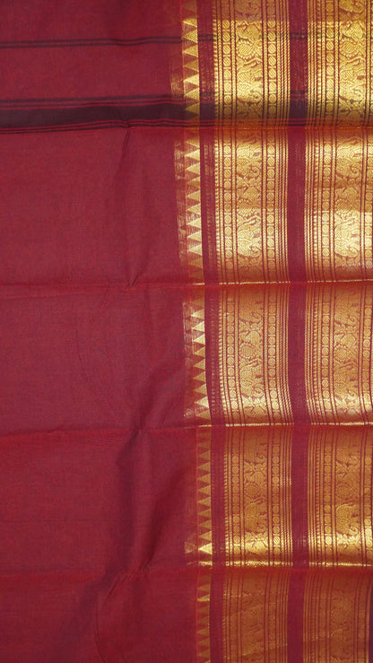Chettinad Cotton Saree - Maroon