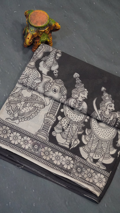 Kalamkari Saree- Black