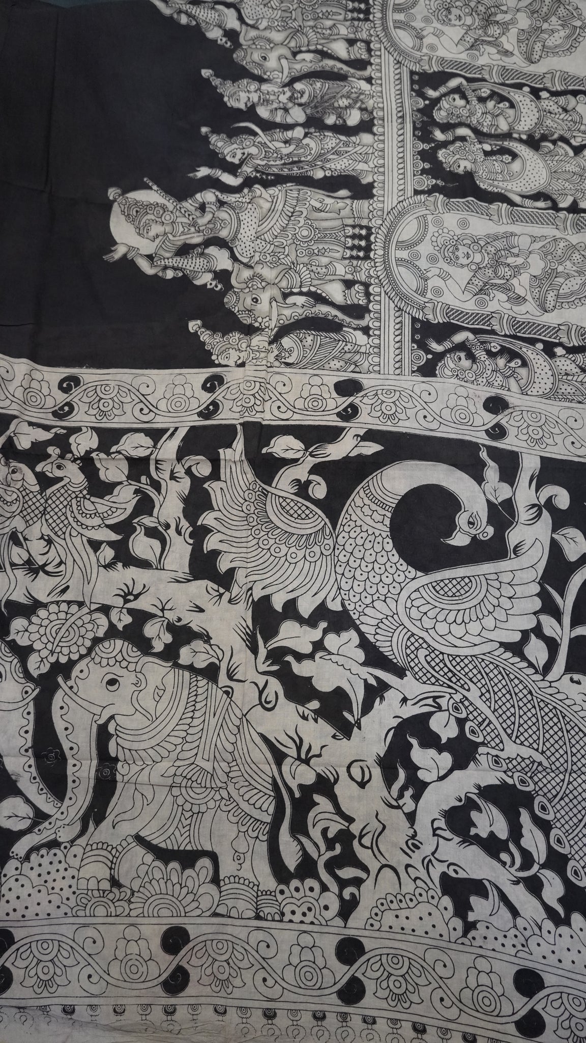 Kalamkari Saree- Black