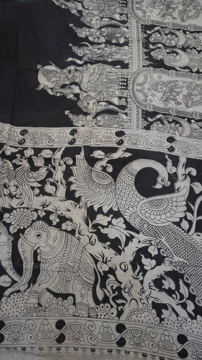 Kalamkari Saree- Black