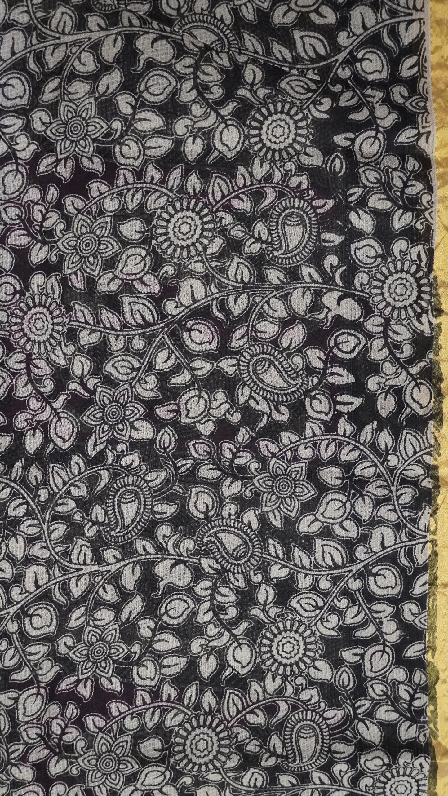 Kalamkari cotton Saree- Dark Pink