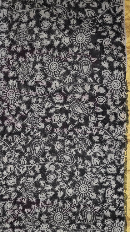 Kalamkari cotton Saree- Dark Pink