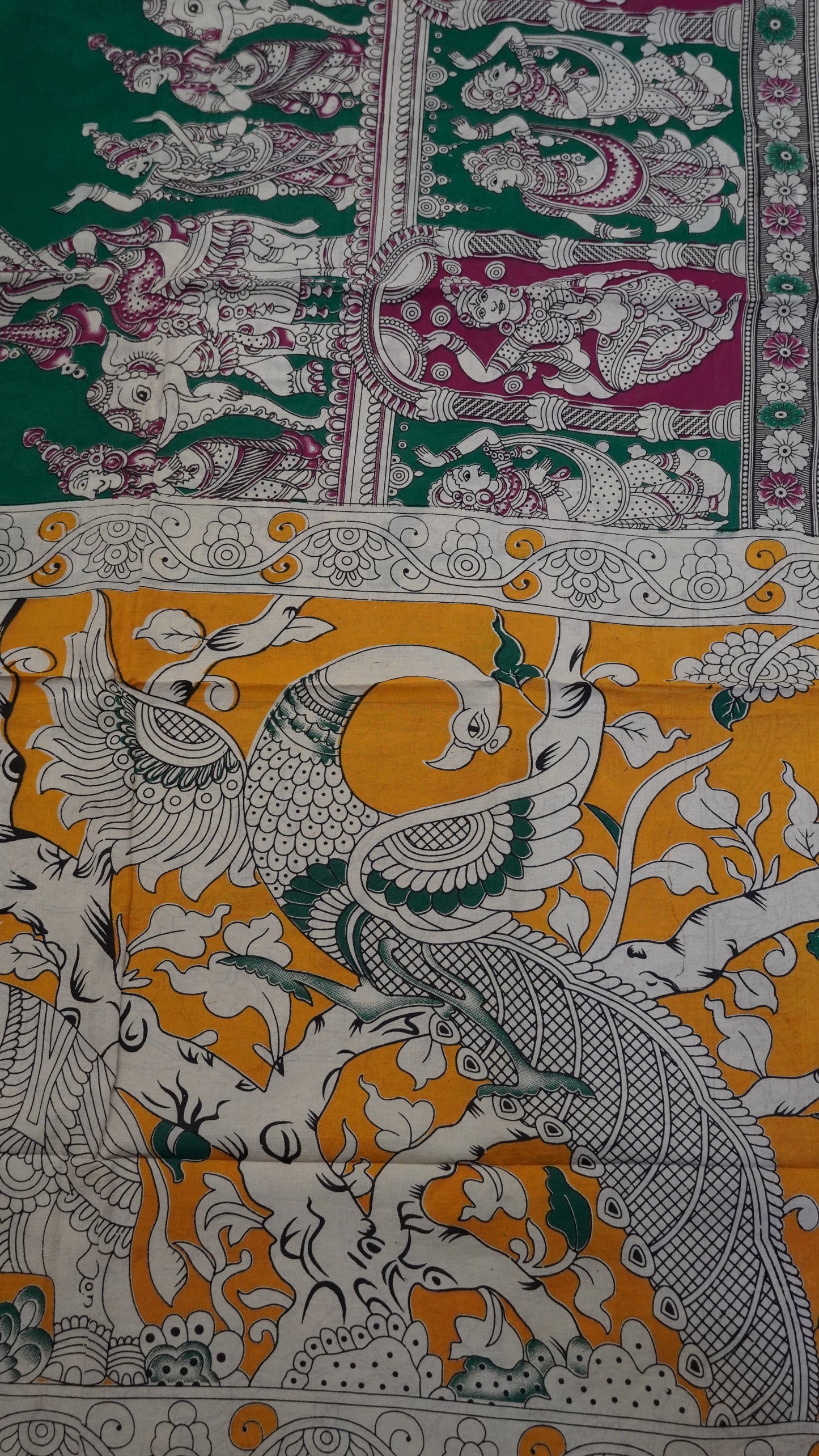 Kalamkari Saree-Green