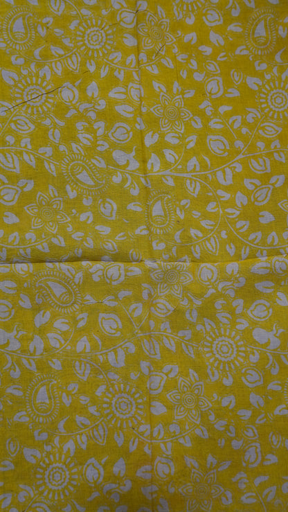 Kalamkari Saree-Maroon-Yellow