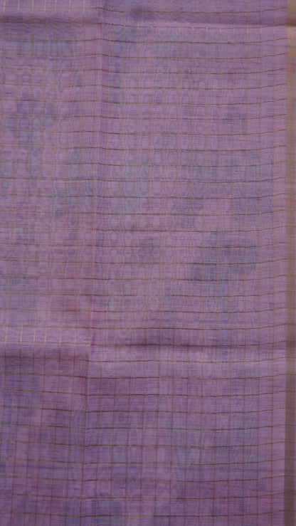 Semi Chanderi - Lehariya Pattern-Grey