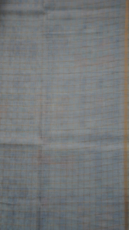 Semi Chanderi - Lehariya Pattern-Orange