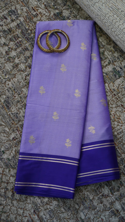 Semi Soft Silk Saree- Lavender-Voilet