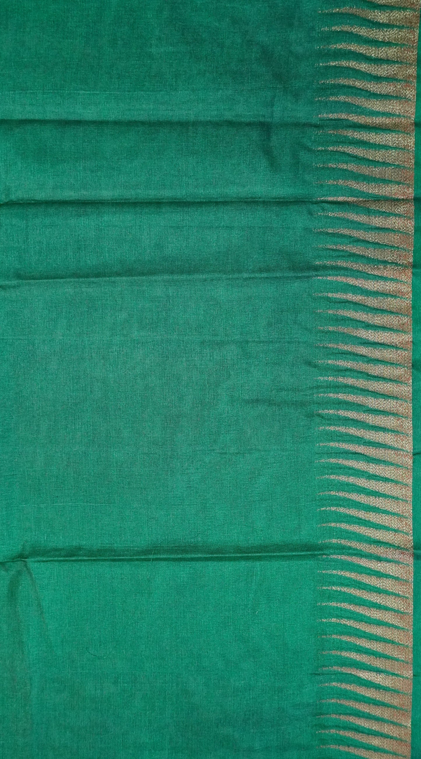 Pure Tussar Saree- Tower Border Red