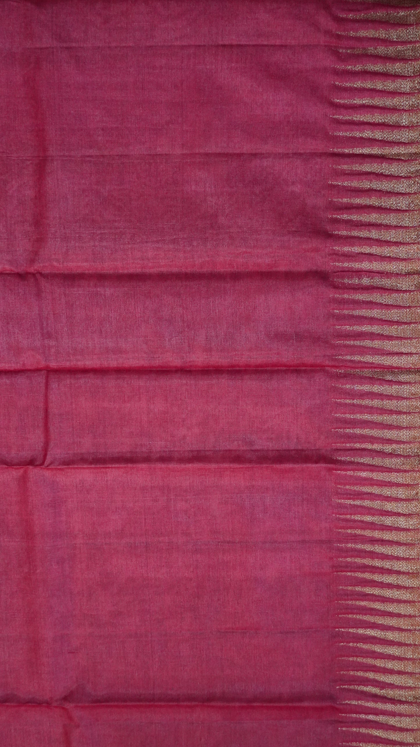 Pure Tussar Saree- Tower Border Green