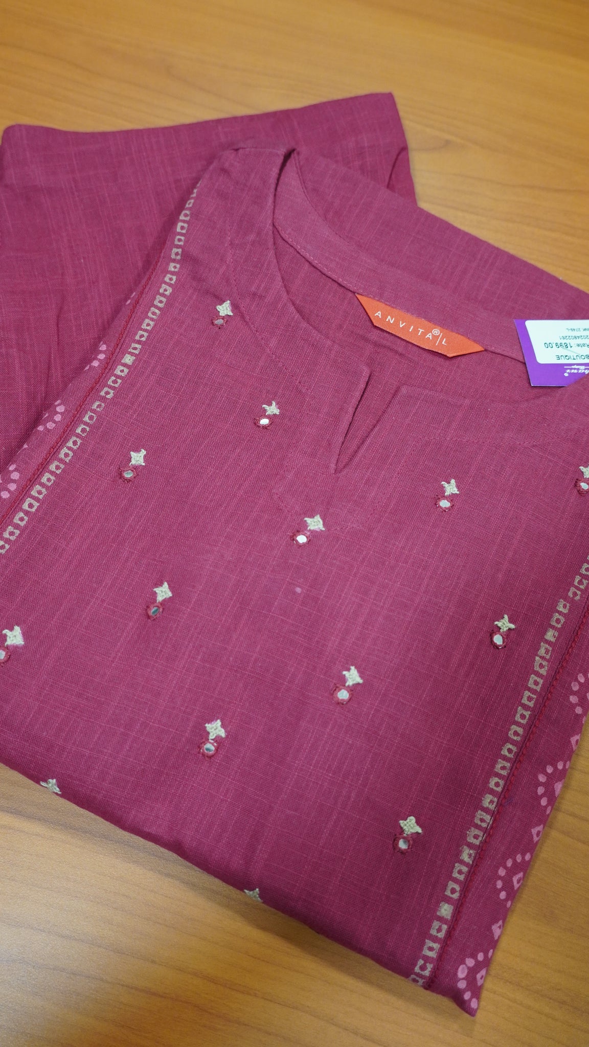 2 Pcs Kurti Set - Pink