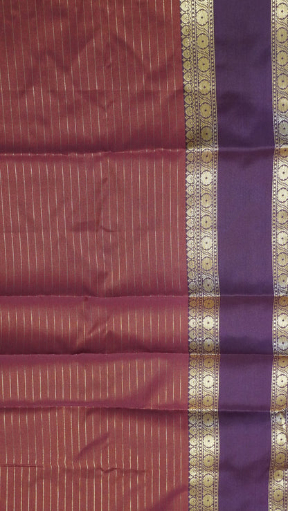 Semi Silk Saree - Orange