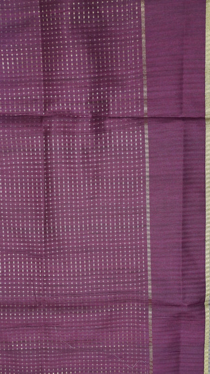 Semi Tussar Saree - Mini Zari Light Green.