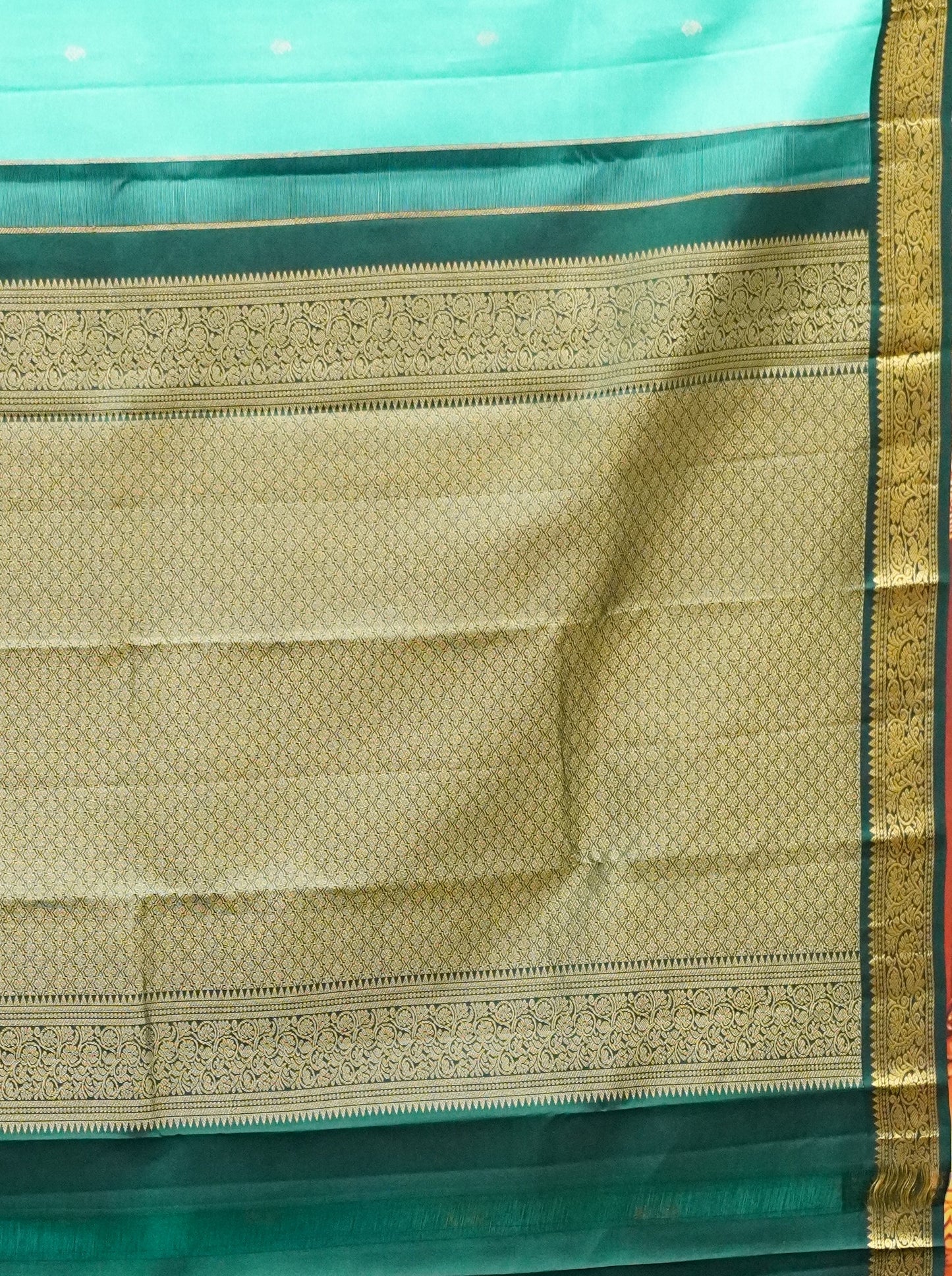 Akshayam-Pure Kanjivaram Saree Korvai Border-Green