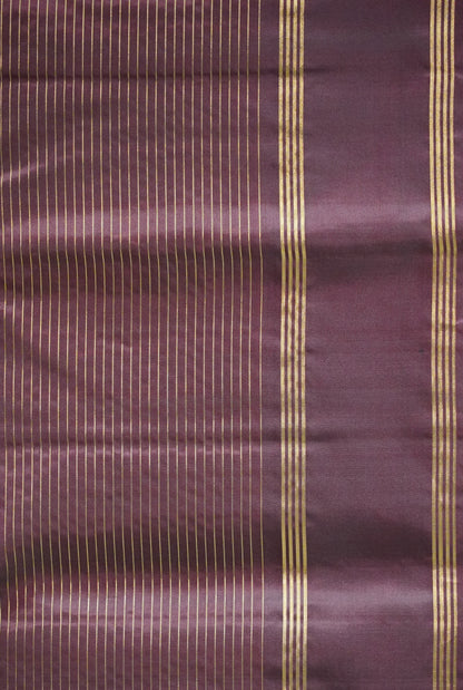 Pure Soft Silk Saree - Olive-Maroon