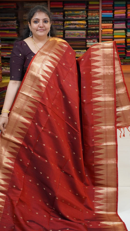 Pure Soft Silk Saree - Maroon