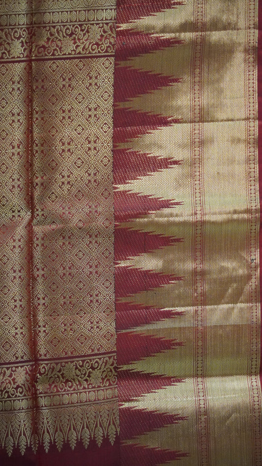 Pure Soft Silk Saree - Maroon