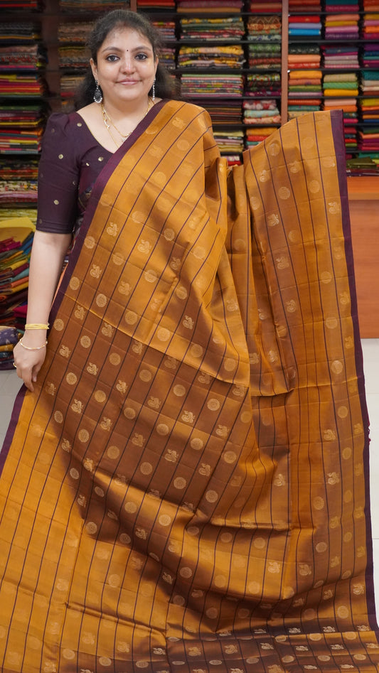 Pure Soft Silk Saree - Mustard