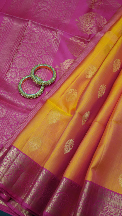 Pure Silk Saree Saree - Pinkish Orange