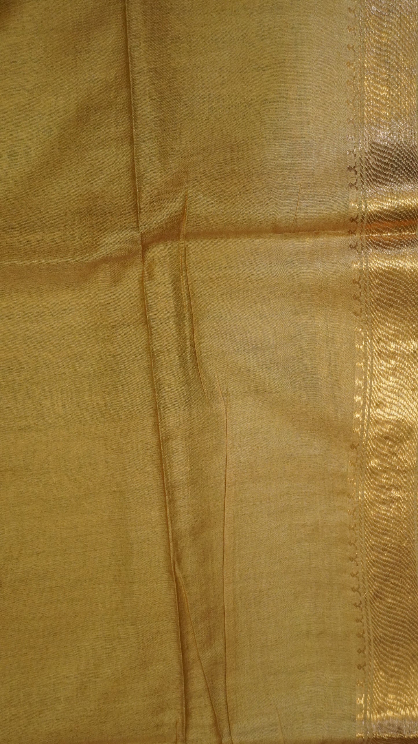 Semi Bhagalpur Tussar - Zari Dots Gold
