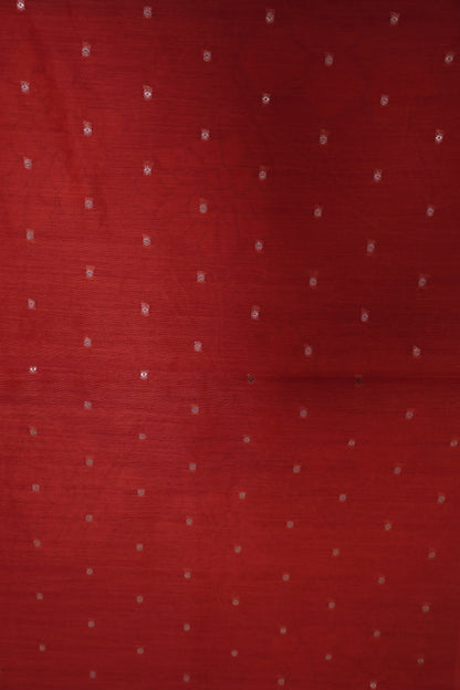 Kota Saree - Rose Aplique Work - Red